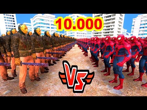 10.000 JASON VS 10.000 ÖRÜMCEK ADAM 😱 - Süper Kahramanlar