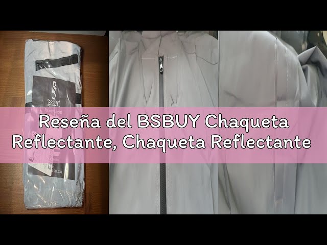Vídeo relacionado con BSBUY Chaqueta Reflectante, Chaqueta Reflectante Gris con Capucha, Sudadera Fosforescente, Cortavientos Hombre y Mujer Running, XL