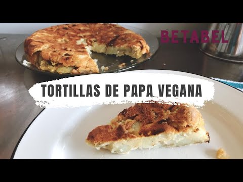 Tortilla vegana de papa tipo española