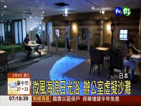 辦公室虛擬沙灘 白日夢放鬆一下