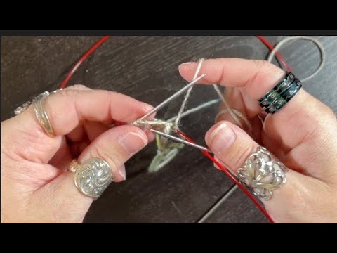 Socks: Casting on Hermione's Everyday Sock: German Twisted Cast on and using 2 circulars