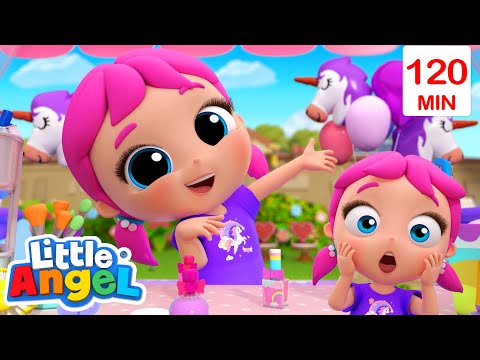 Jill's Unicorn Spa Birthday Surprise! | Jill's Playtime | Little Angel Kids Songs & Nursery Rhymes
