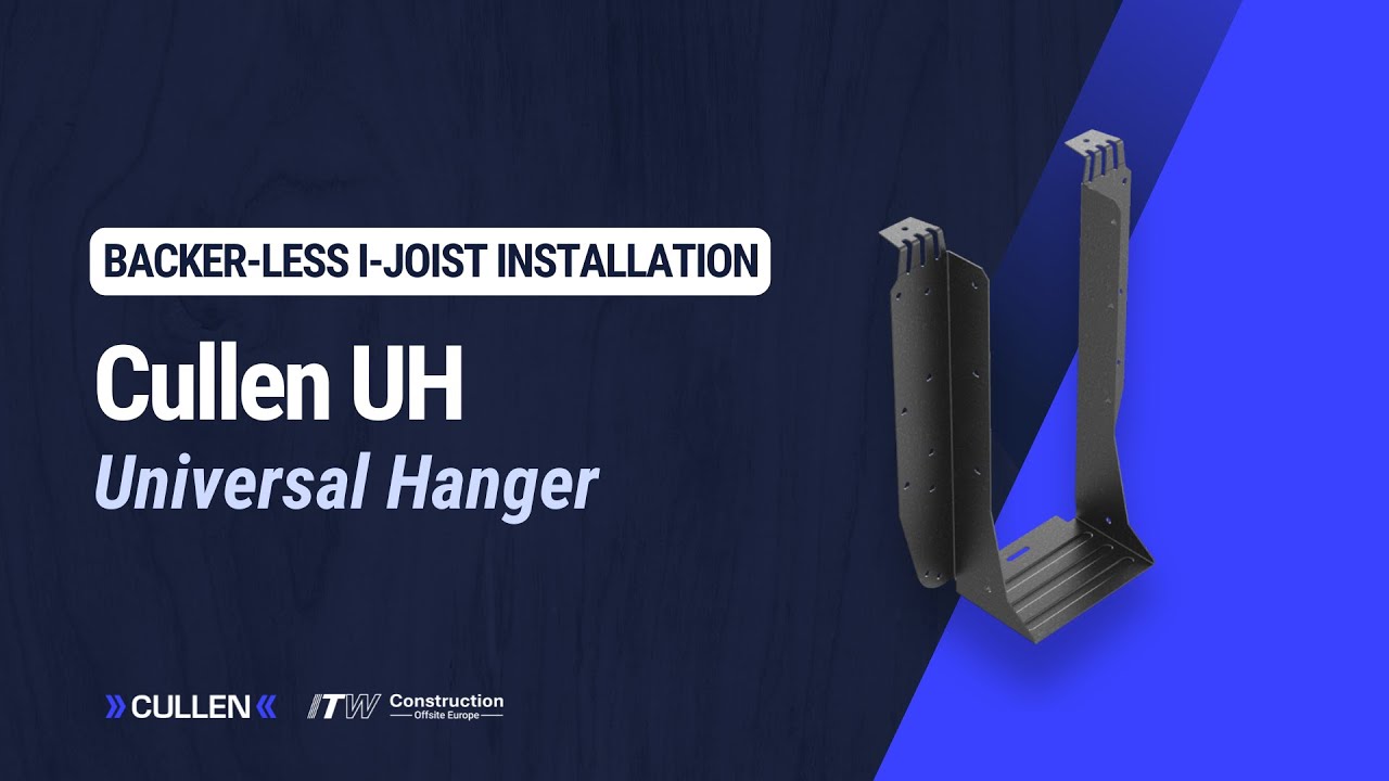 Cullen Universal Hanger (UH): Backer-Less I-Joist Installation