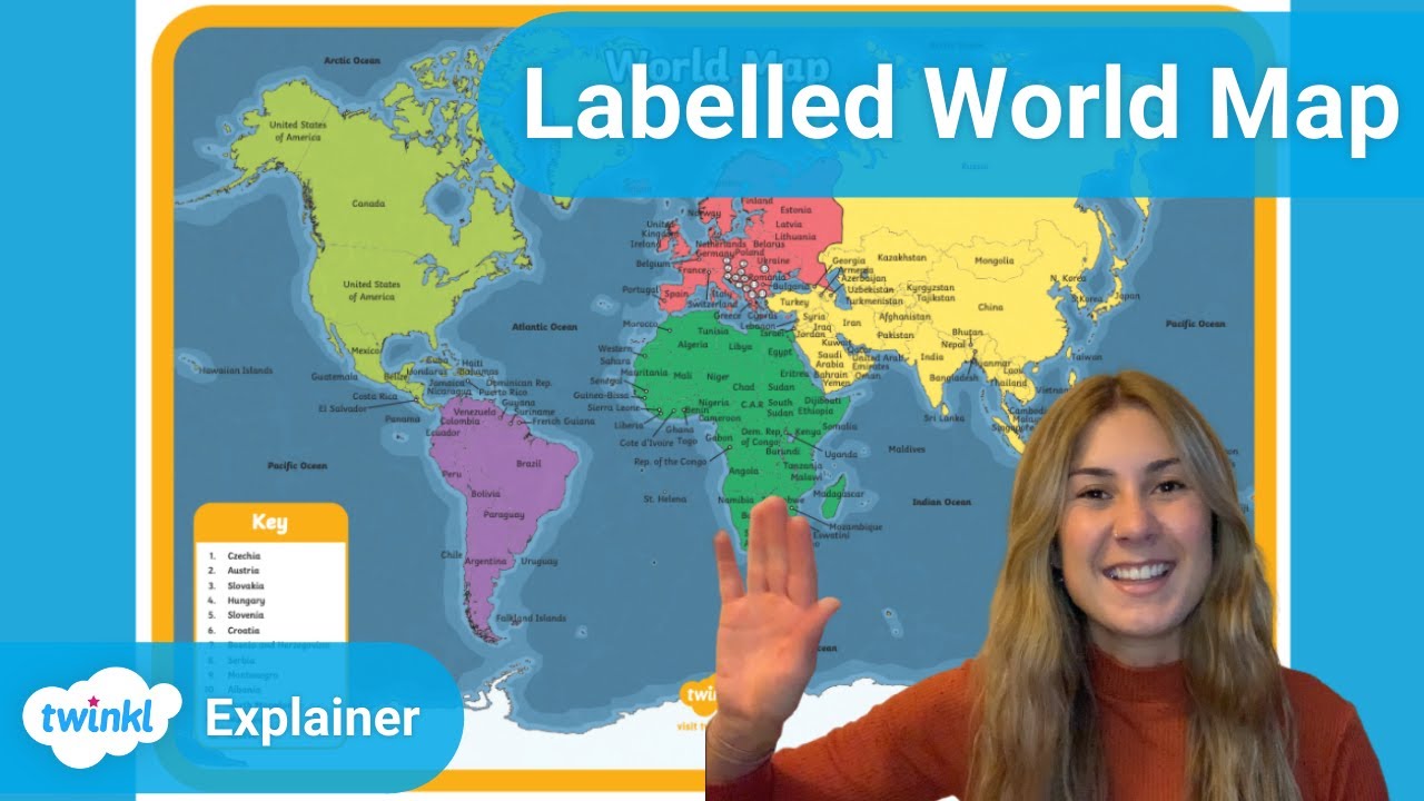Twinkl Teaches Geography | How to Use a Labelled World Map