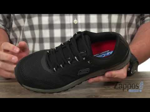 SKECHERS SAFETY SHOES 77180 Blk Composite Toe