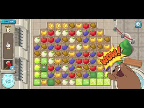We Bare Bears Match3 Repairs Level 344 - No Boosters