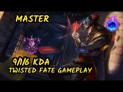 FTW Xaky (TWISTED FATE)  vs MISS FORTUNE - 9/1/6 KDA MID GAMEPLAY - EUW Ranked MASTER