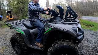 Empire Exhaust Kawasaki Brute Force 750, EHS Fuel Controller: Single Pipe Full System Before & After