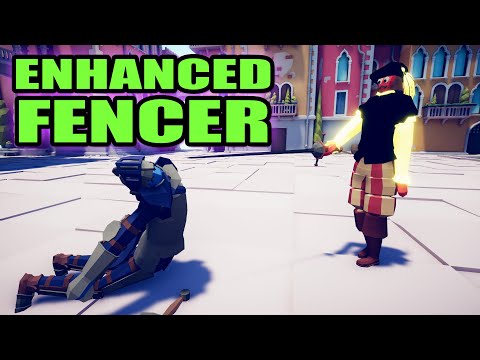 Enhanced Fencer vs Every Faction - TABS MODS GAMEPLAY