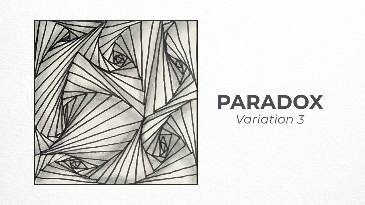 Zentangle Pattern Paradox Variation 3 | Easy Zentangle Pattern Tutorial