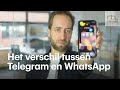 Dit is het verschil tussen Telegram en WhatsApp