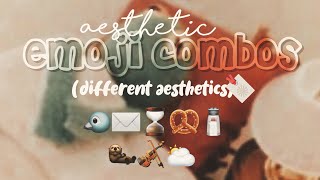 「aesthetic emoji combos ~ all emojis located in the description to copy and paste! ~ no credits 」🔖