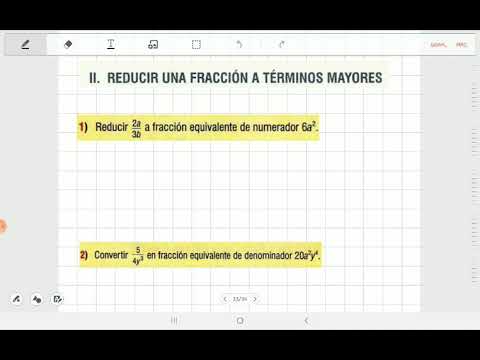 Reducir una fracción a términos mayores