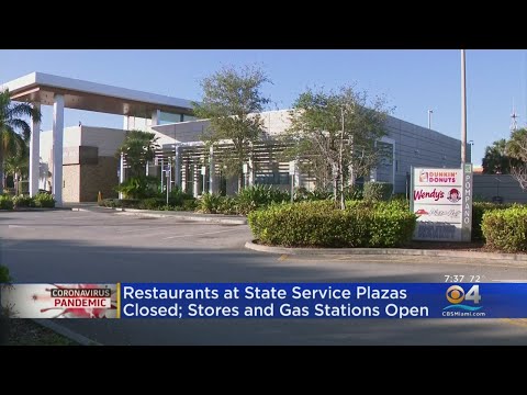 Restaurants At State Service Plazas Closed; Stores & Gas Stations Open