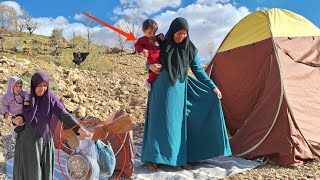 The help of the kind cameraman: the life of orphaned mother and child in the mountains