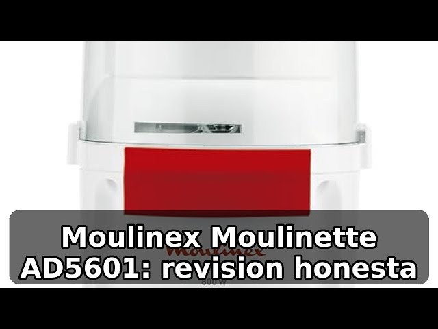 Vídeo relacionado con Moulinex Picadora la Moulinette, picadora de 800 W, pica carne, verduras, frutos secos, queso, 200 gr capacidad, pica, corta o mezcla, sistema 1-2-3, cuchilla doble acero inoxidable, blanco, AD5601