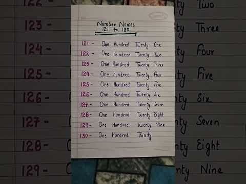 Number names 121to130||Little Club||@LittleClub227