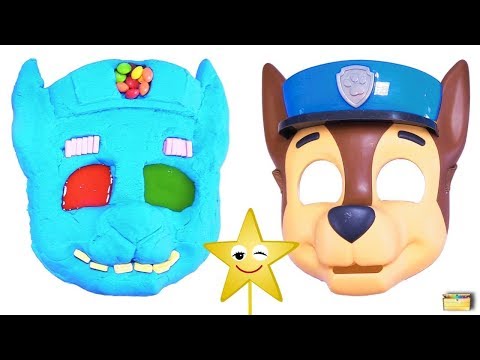 Making Pups CHASE w/ Kinetic Sand, PEZ, Slime, Mask, Surprise Toy Games - LEARN COLORS