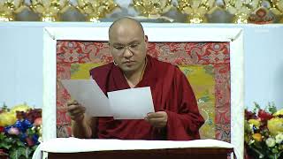 His Holiness Karmapa gives a closing speech at 2nd Arya Kshema