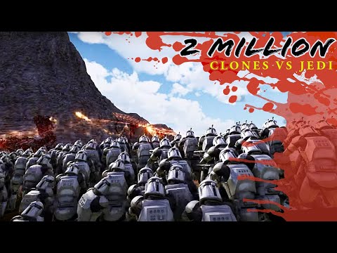 2 MILLION CLONE ARMY VS 20K JEDI, 26K DROIDS & 20 YODAS | UEBS2 | BATTLE SIMULATOR