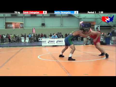 Caleb Livingston vs. Justin Deangelis at 2013 ASICS University Nationals - FS