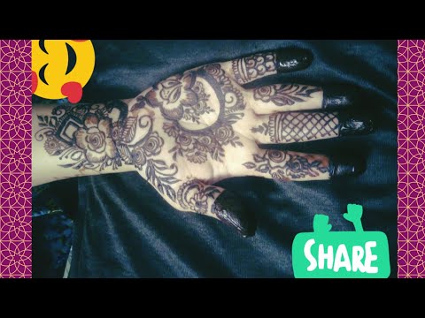 meenaz artist floral front hand mehndi design