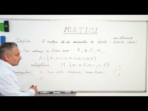 Lectie multimi, operatii cu multimi - Gimnaziu clasa a 6-a
