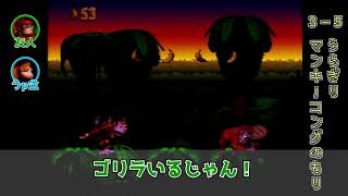 友人と2人で【スーパードンキーコング】を実況プレイ Part18 (3-5 うらぎりマンキーコングのもり)