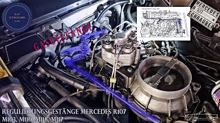 Mercedes R107: Cieęgła przepustnicy/regulatora - ciężki pedał gazu