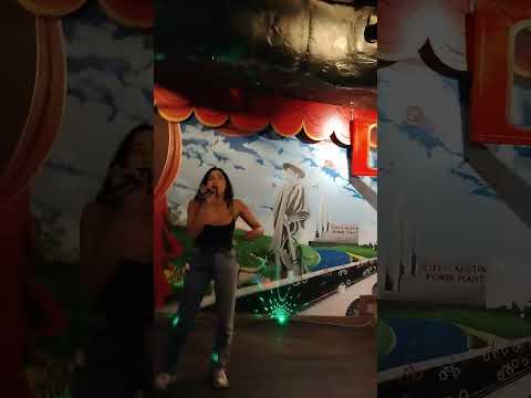 Adry killing the game, at Egos Karaoke bar Austin 9/10/25