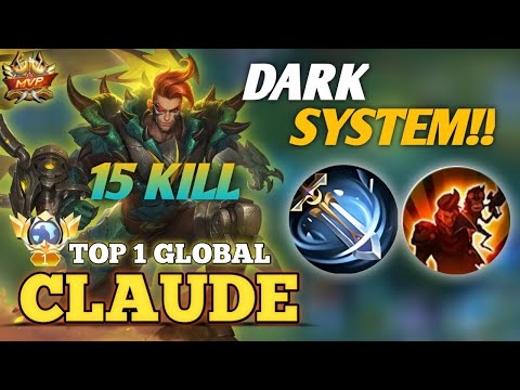1 VS 9!! TOP GLOBAL CLAUDE HARD CARRY DARK SYSTEM, TIM TROLL! | TOP GLOBAL 1 CLAUDE ~ Mobile Legends