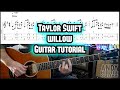 How to play Taylor Swift Willow Guitar Tutorial Lesson