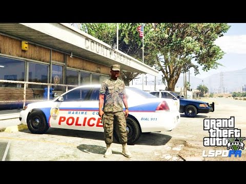 GTA 5 - LSPDFR - EPiSODE 62 - LET'S BE COPS - MILITARY PATROL (GTA 5 PC POLICE MODS) U.S. MARINES