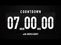 7 Hour Countdown Timer Flip Clock With Simple Beeps