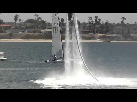 Home built water jet pack by Rick Lewis mission bay, Scott Lewis flying
