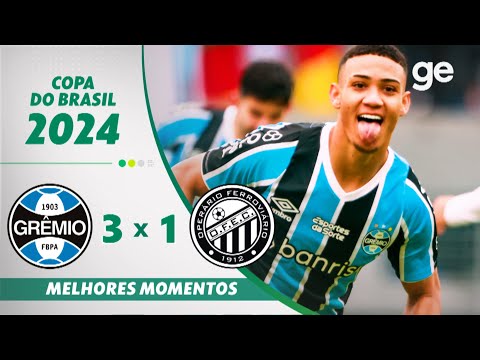 Gols e lances de Grêmio x Operário