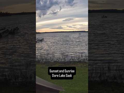 Sunset and sunrise at Dore Lake