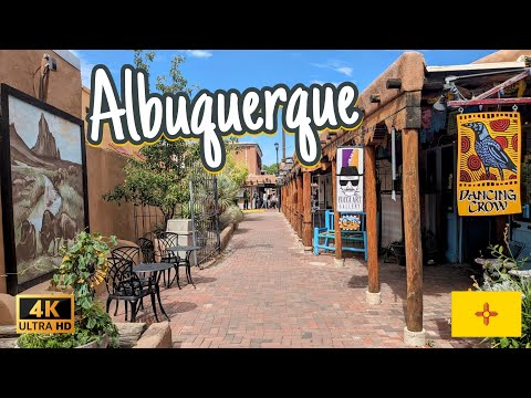 Albuquerque Old Town, New Mexico  4K Walking Tour