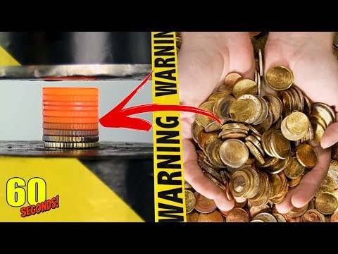 60 SECONDS Experiment - HYDRAULIC PRESS VS Glowing 1000 degree Coins | CRASH TEST