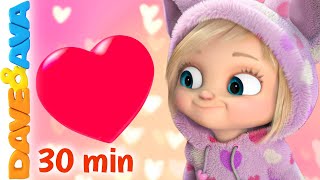 ❤️Skidamarink and More Baby Songs | Kids Songs & Nursery Rhymes by Dave and Ava | Valentine’s Day ❤️