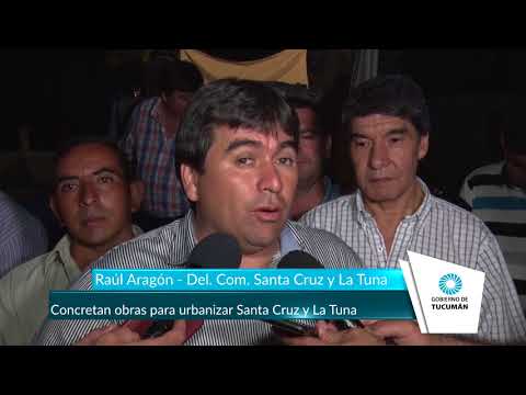 Concretan obras para urbanizar Santa Cruz y La Tuna - Tucumán Gobierno