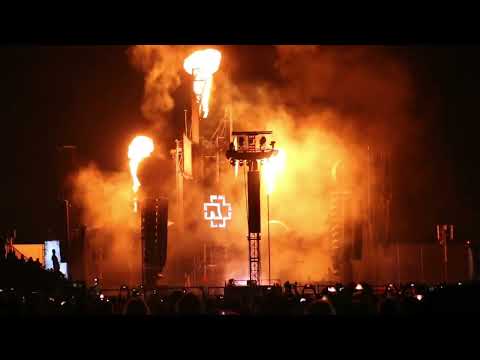 Rammstein - some fire and pyrotechnic effects (live, Prague Airport Lentany, 16.5.2022)