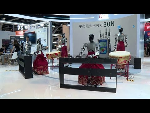 Video Thumbnail: Humanoid robots box and perform at Hong Kong AI and robotics fair