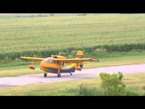 Republic RC-3 Seabee Taxiing, Takeoff and Multiple Touch and Go