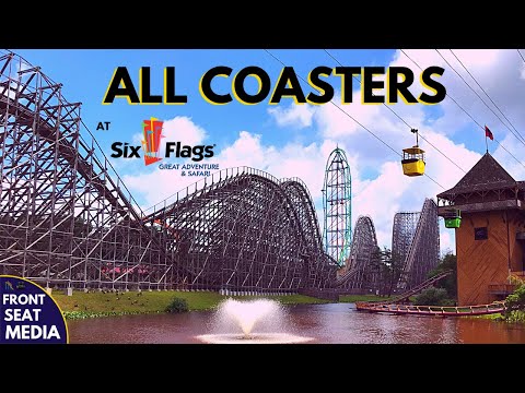 All Coasters at Six Flags Great Adventure + On-Ride POVs - Front Seat Media Video