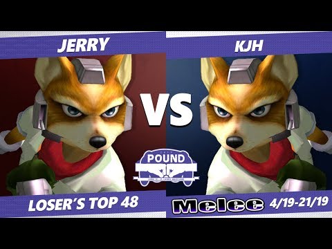 Pound 2019 SSBM -  Jerry (Fox) VS HLCG KJH (Fox) Smash Melee Top 48 Losers