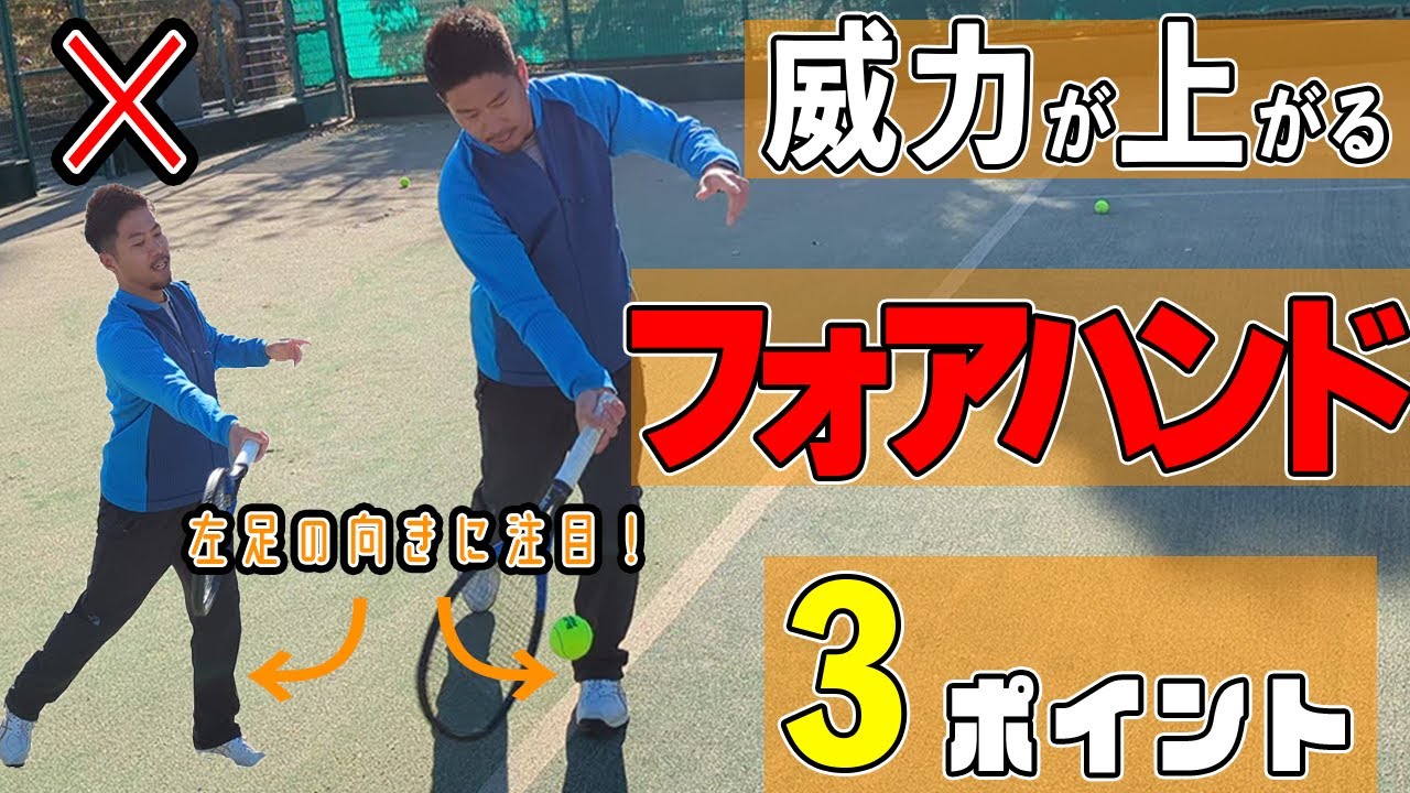 【フォアハンド】威力UP！フォアハンド3ポイント【テニス】