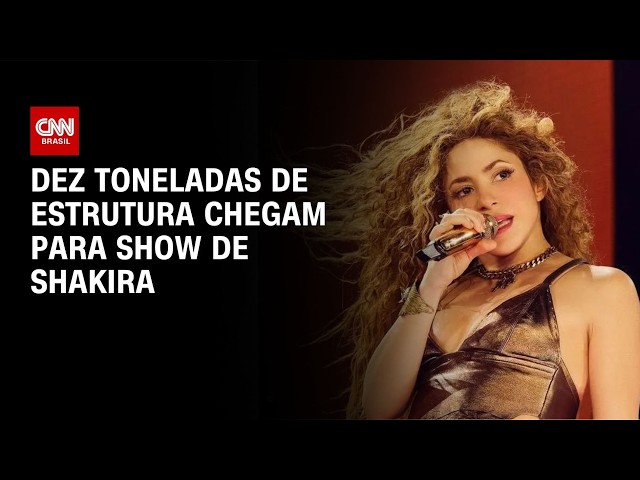 Shakira no Rio: 10 toneladas de equipamentos para show chegaram ao Galeão | AGORA CNN
