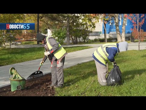 Уборка цветов завершается. Южно-Сахалинск готовится к зимнему периоду