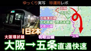 【珍運用レポ】大阪→奈良→和歌山？？大和路線の多層建て列車、和歌山線直通快速【ゆっくり実写】